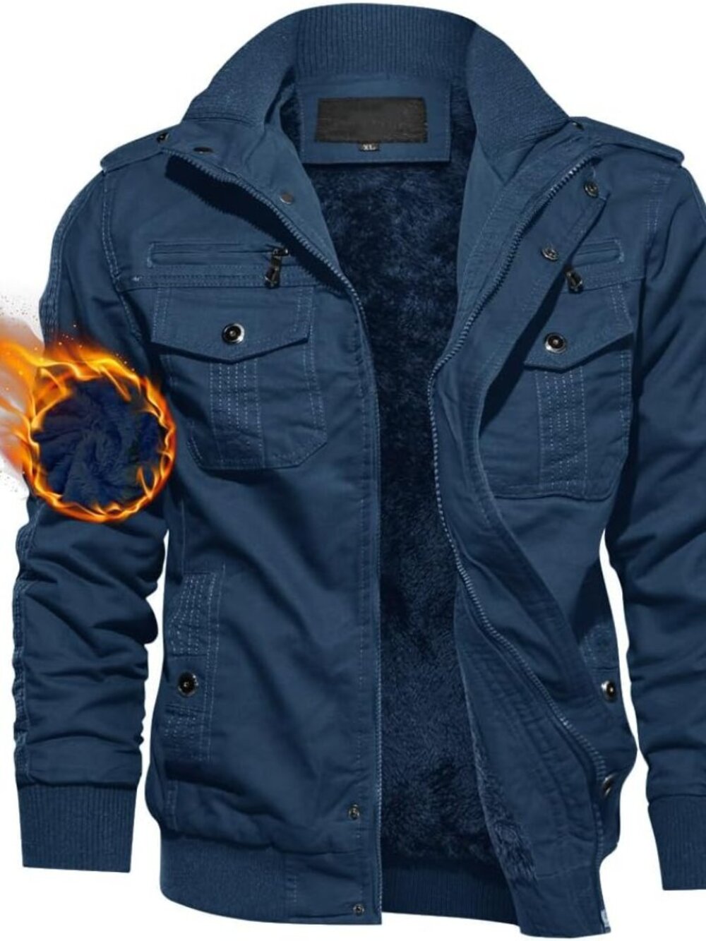 Men's Lightweight Military Cotton Jacket Casual Windbreaker Coat